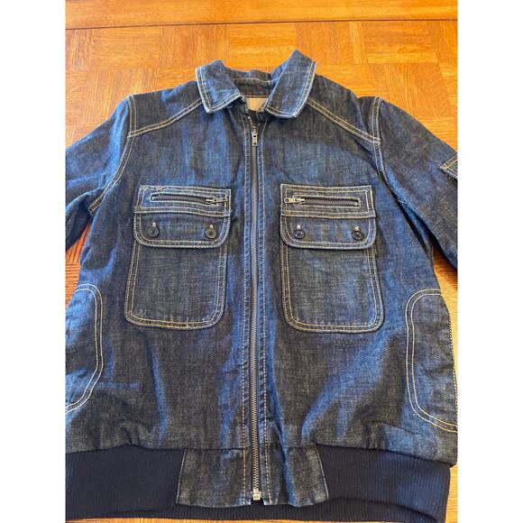 INSIGHT BOMBER CARGO FLIGHT DENIM JACKET MEDIUM - Picture 2 of 10